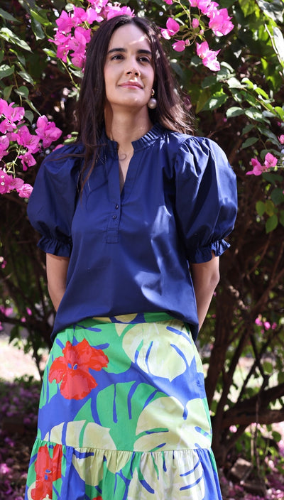 NAVY ISLA Top